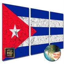Quadros decorativos sala quarto Bandeira de Cuba N1