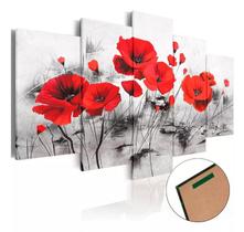 Quadros Decorativos Sala Quarto Flor Papoula Vermelha