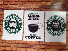 Quadros decorativos Star Wars Coffee
