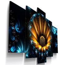 Quadros Decorativos Surrealista Flor Fractal Sala