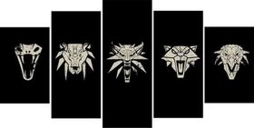 Quadros Decorativos The Witcher 5 Peças