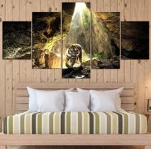 Quadros Decorativos Tigre Caverna Natureza" Quadros Decorativos Tigre Caverna Natureza"