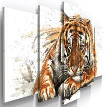 Quadros Decorativos Tigre Pintura Animal Sala Quarto