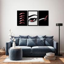 Quadros Designer de Sobrancelhas Vermelho