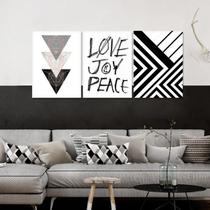 Quadros Escandinavos Amor Alegria Paz Decorativo Quadros Escandinavos Amor Alegria Paz Decorativo