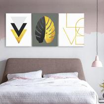 Quadros escandinavos love gold Quadros escandinavos love gold