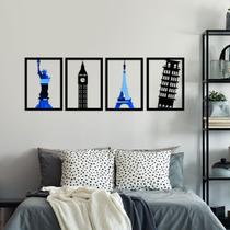Quadros Espelhados Monumentos Azul