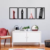 Quadros Espelhados Monumentos Rose