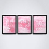 Quadros Fé e Gratidão - Moldura Preta A4 (20x30cm) Quadros Fé e Gratidão - Moldura Preta A4 (20x30cm)