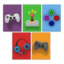 Quadros Gamer Kit 5 20x30cm Video Game Jogo Decorativo Quarto menino - D Lima produtos