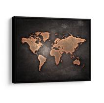 Quadros Mapa Mundi Negro