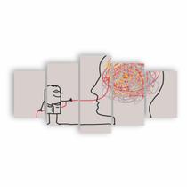 Quadros Mente Psicologia Decorativo Clinica 200X100 Ne13C5G