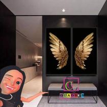 Quadros Mosaico CGquadros Borboleta dourada com Preto