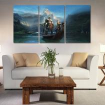 Quadros mosaico god of war med. 105x65 ps 2mm adesivo fosco borda infinita