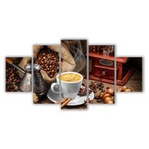 Quadros Mosaico Mdf Bebidas Xícara De Café 115X60Cm Quadros Mosaico Mdf Bebidas Xícara De Café 115X60Cm