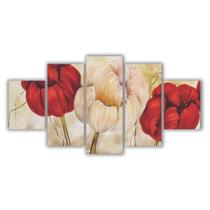 Quadros Mosaico Mdf Floral Flores Botões De Rosas 115X60Cm Quadros Mosaico Mdf Floral Flores Botões De Rosas 115X60Cm