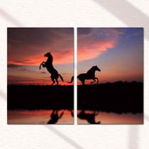 Quadros paisagem cavalos