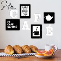 Quadros Para Cantinho do Café + 4 Letras - Stelix