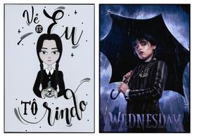 Quadros Para Decoração 2Un Wandinha Família Addams