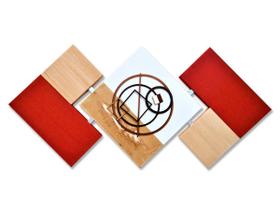 Quadros Para Decoracao Estilo Abstrato Vermelho Feito a Mão