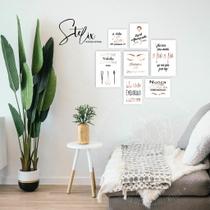 Quadros Para Designer de Sobrancelhas Rosê Gold e Branco Quadros Para Designer de Sobrancelhas Rosê Gold e Branco