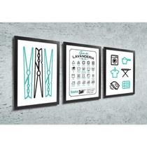 Quadros para Lavanderia - Kit Guia da Lavanderia 2 - Quadro Novo
