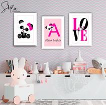 Quadros Para Quarto de Menina Panda
