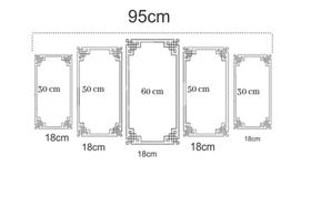 Quadros Para Sala 5 Peças leão piscicodelico