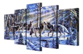 Quadros Para Sala Lobos Alcateia Família"