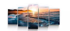 Quadros Para Sala Mar Por Do Sol Praia"