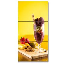 Quadros Para Sala Quarto decorativos 3 peças açaí açaiteria sorveteria 4k - DECORE QUADROS