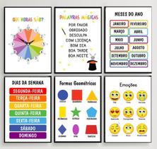 Quadros Pedagogicos Educativos Escola Brinquedoteca 6 Peças Quadros Pedagogicos Educativos Escola Brinquedoteca 6 Peças