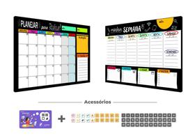 Quadros Planejadores Mensal E Semanal + 55 Imãs + Tecnologia