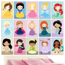 Quadros Princesas a escolher kit 12 peças 20x30cm
