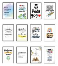 Quadros Professor Educação Pedagogia Escola 12 Peças 20x28cm