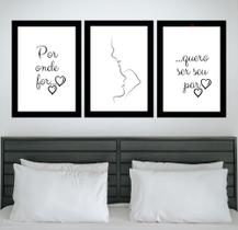 Quadros Quarto Casal Decoração Coração Amor 3 Peças 20x28cm Quadros Quarto Casal Decoração Coração Amor 3 Peças 20x28cm