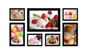 Quadros Sorvete Decoração Sorveteria Mosaico Painel 7 Peças Quadros Sorvete Decoração Sorveteria Mosaico Painel 7 Peças