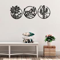 Quadros Trio Decorativo Natureza Vila Cactos Quadros Trio Decorativo Natureza Vila Cactos