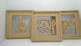 Quadros variados vazados em MDF