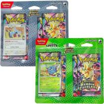 Quádruplo Pack Pokémon Mega Evolução Heróis Excelsos Komala Lauro Tangela Érica SORTIMENTO