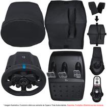 Qualicapas Capas Protetoras Compatíveis c/ Volante, Base e Pedais G25 G27 + Capa p/ Câmbio Racing Wheel Simulador Gamer Logitech