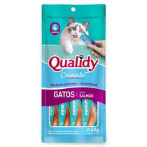 Qualidy Creminho Para Gatos Sabor Salmão - 4 Unidades de 15g