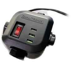 Qualitronix filtro linha 8 tomadas + 3 usb preto c/ cabo qcfl8-cpusb