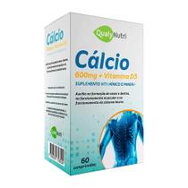 QualyNutri Cálcio Vitamina D3 + 600mg 60 Comprimidos