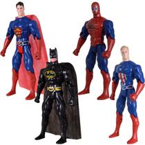 Quarteto Brinquedos Heróis 29cm Liga Da Justiça e Vingadores