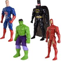 Quarteto Brinquedos Heróis Liga Da Justiça E Vingadores 29cm