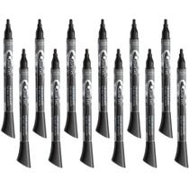 Quarteto de marcadores apagáveis a seco EnduraGlide Fine Tip Black, pacote com 12