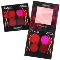 Quarteto de sombras matte Tango, alta pigmentação - Ludurana - Ludurana Makeup