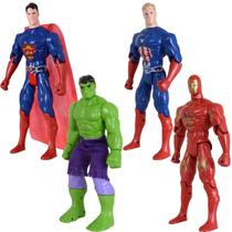 Quarteto Heróis De Brinquedos Vingadores Liga Da Justiça 29cm - Gici Toys