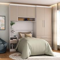 Quarto 5 Portas 5 Gavetas Cab St Alpes Master Luciane Móveis Branco Pf-cinammon Pf Quarto 5 Portas 5 Gavetas Cab St Alpes Master Luciane Móveis Branco Pf-cinammon Pf